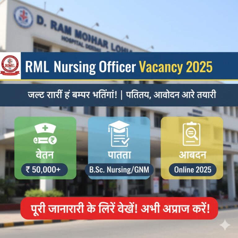 RML Nursing Officer Vacancy 2025